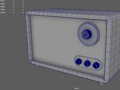 Retro Radio 3D model