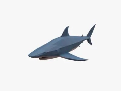 Shark low poly Low-poly 3D model