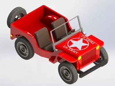 MILITARY JEEP WILLIYS - 3D CAD MODEL - HIGH POLY - GAME READY  Free 3D model