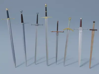 8 Swords two 3D Model Pack