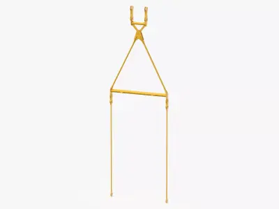 Crane Fixed Pendant Link Yellow1 3D model