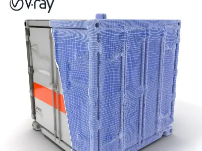 Industrial Shipping Container model pack with PBR Textures Low-poly 3D model