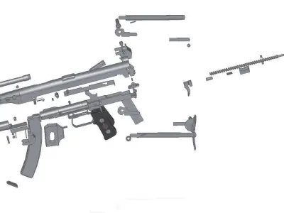PPS-43 gun 3D model