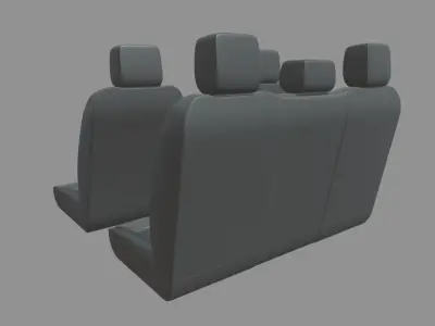 Car Seat 014 Low-poly 3D model