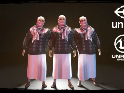 Middle East Terrorist - Arab-LITE Low-poly 3D model