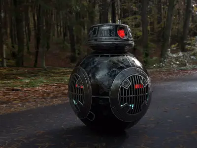 Droid 88e9 from Star Wars Free low-poly 3D model