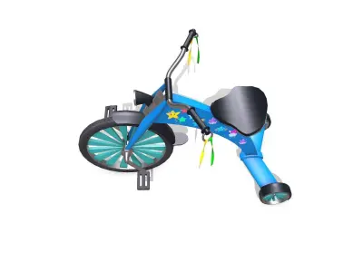 Kids Bicycle Low-poly PBR Low-poly 3D model
