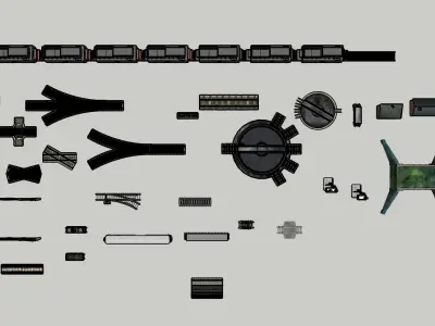 Train 3D model Collection 3D model