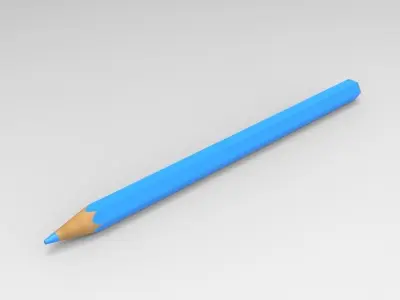 Wooden Pencil Free 3D model