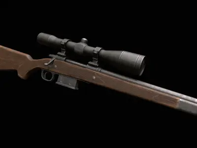 Rifle Action Bolt Low-poly 3D model