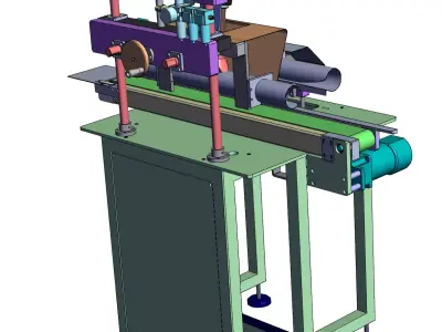 Stator automatic heat shrink tube blowing machine 3D model