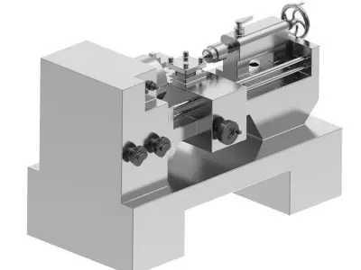 Stylish Lathe Machine 3D print model