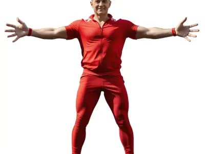 Red Athletic Man model pack Low-poly 3D model