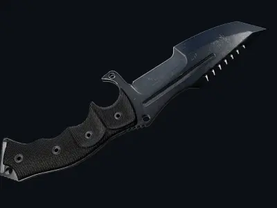 Military Knife Low-poly 3D model get