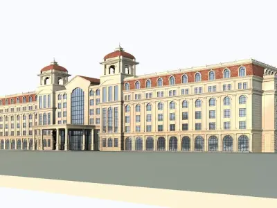 Hotel Building 3D model 43