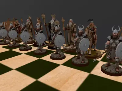 AJEDREZ VIKINGO 3D print model