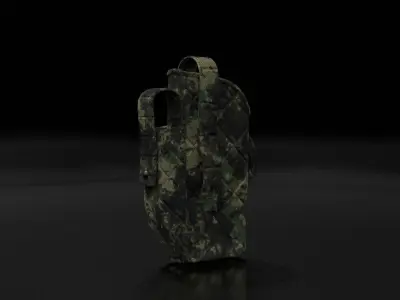 Military pistol holster Low-poly 3D model