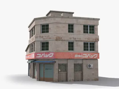 Japanese House x17 Low-poly 3D model purchase