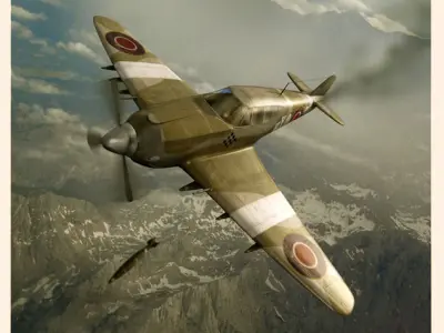 AirCraft second world war Low-poly 3D model