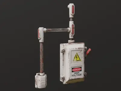 Electrical Switch Box Low-poly 3D model purchase