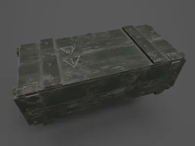 Military Boxes Low-poly 3D model purchase