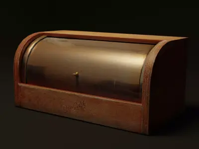 Old Bread Box Low-poly 3D model