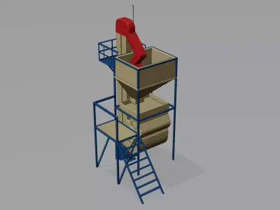 Mixer Sanitization Machine Low-poly 3D model
