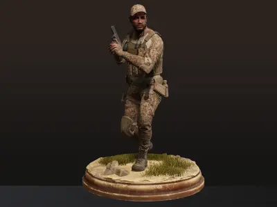 Soldier Character Ryan from Pack 2 Low-poly 3D model
