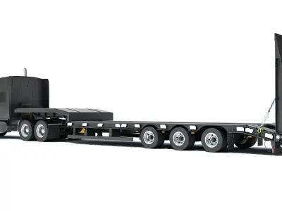 Lowboy Truck 3D model purchase