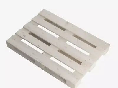 Wooden Euro Pallet Low-poly 3D model