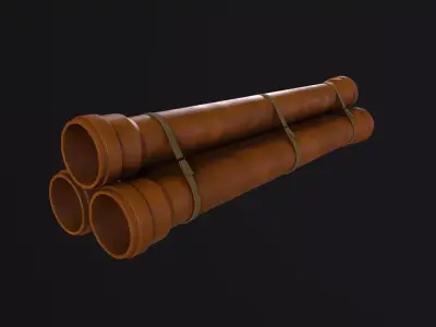 Drain Pipes 3D Model Low-poly 3D model