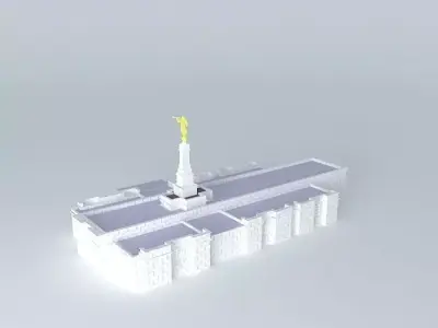 LDS. Temple Fresno California Templo Mormon. 78th. operating ... Free 3D model