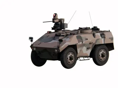 ARMED 4X4 ALL TERRAIN VEHICLE 3D model