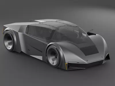 Compact Single-Seat Hypercar 3D model