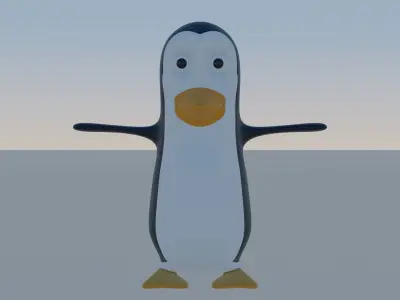 Penguin Free low-poly 3D model