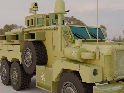 Cougar MRAP 6 x 6 Low-poly 3D model