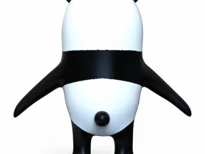 Panda Stylized Low-poly 3D model