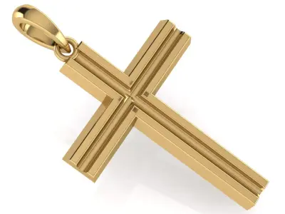 CROSS PENDANT CR129 3D print model