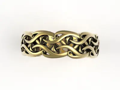 Antique Mushroom Design Celtic Eternity Band 3D print model