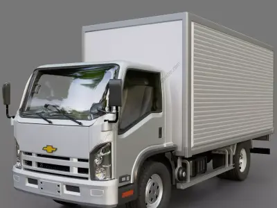 Chevrolet Nqr Box Truck Free low-poly 3D model