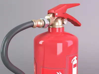 Foam fire extinguisher Low-poly 3D model