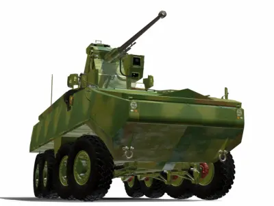 MOWAG PIRANHA lllC 8X8 UT30 BR Low-poly 3D model