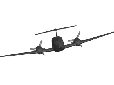 Beech Craft King Air B 2000 3D model