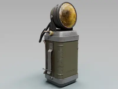 Old Mining Lantern - Game Ready - 3D Model 3D model