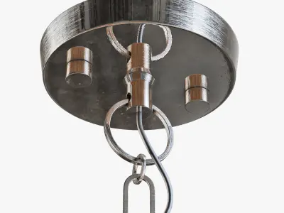 Emerson 1-light single globe pendant-chrome 3D model