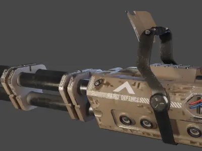 Launcher weapons Low-poly 3D model