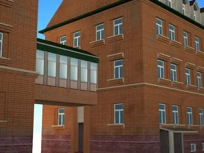 Twin Office Building 02 3D model