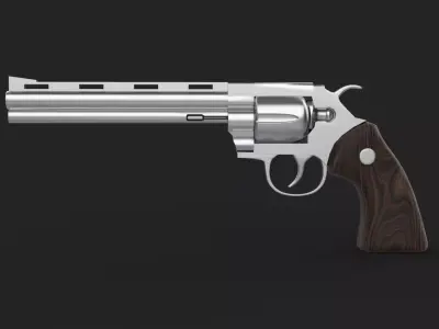 colt python Low-poly 3D model