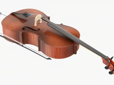 Acoustic cello 3D model