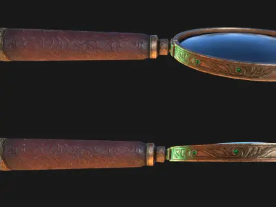 Magnifying Glass Low-poly 3D model